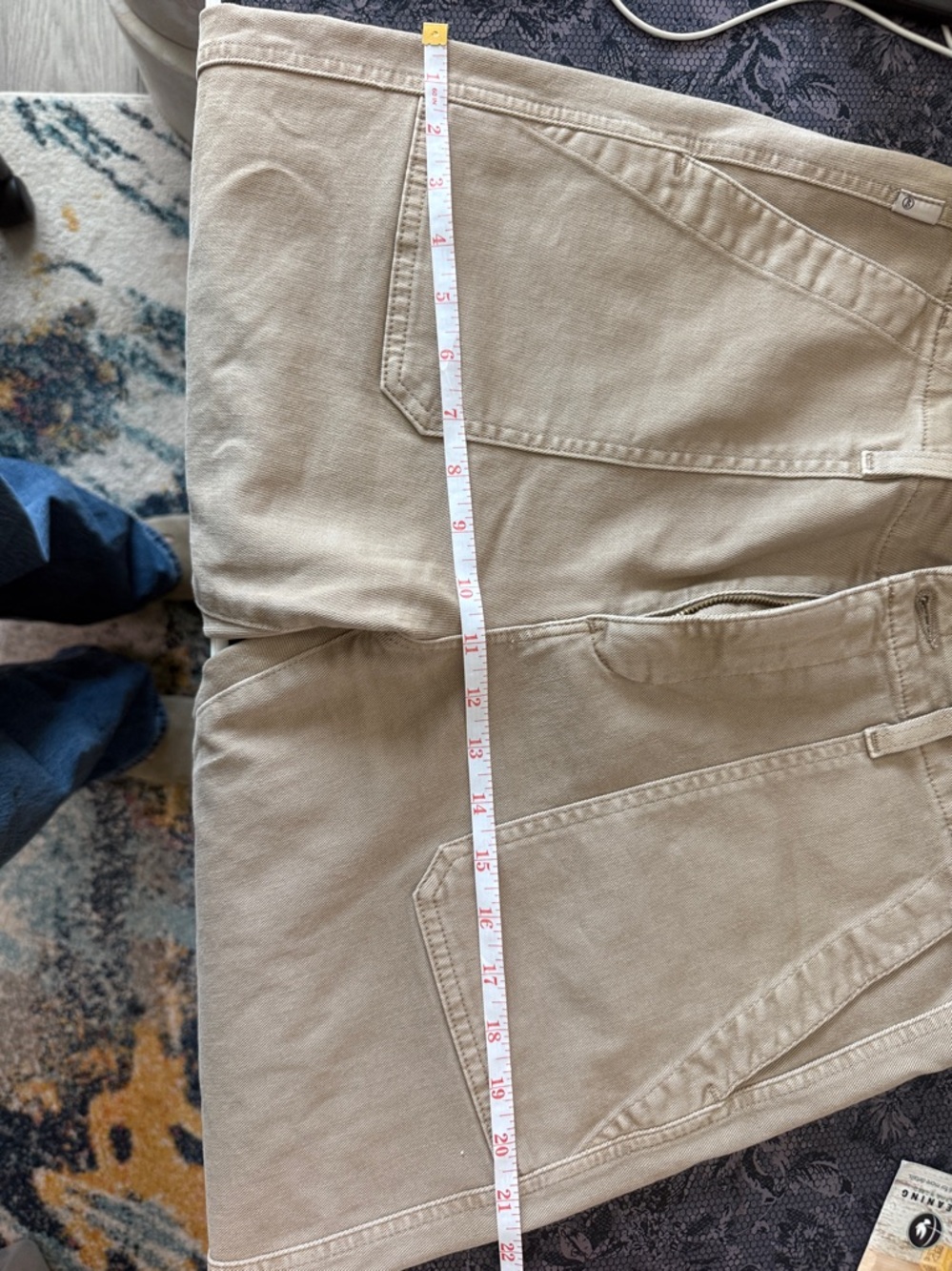 AG Analeigh Women's Straight Utility Chinos in Beige - Picture 8 of 9
